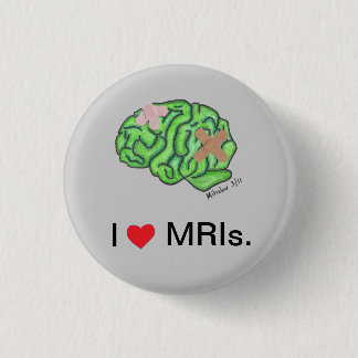 Knop "I [hart] MRI's" Ronde Button 3,2 Cm