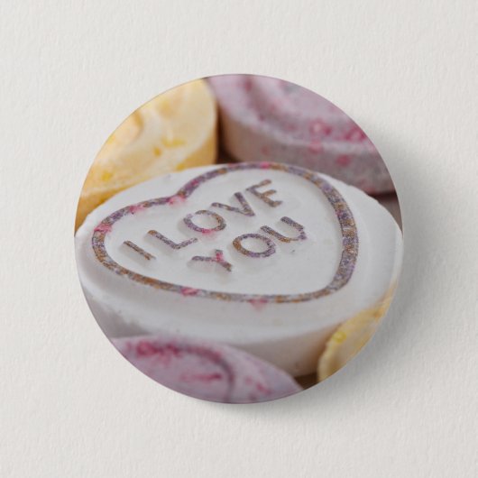 Knop "I Love You" Ronde Button 5,7 Cm (Voorkant)
