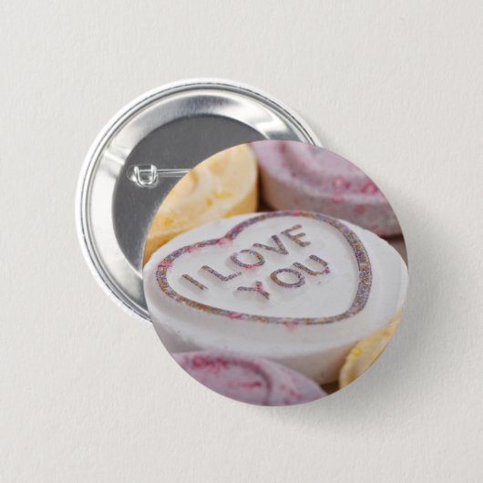 Knop "I Love You" Ronde Button 5,7 Cm (Voorkant /achterkant)