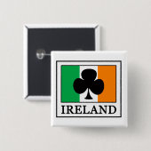 Knop Ierland Vierkante Button 5,1 Cm (Voorkant /achterkant)