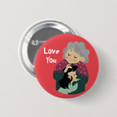 Knop 'Ik hou van jou' Ronde Button 5,7 Cm (Voorkant /achterkant)