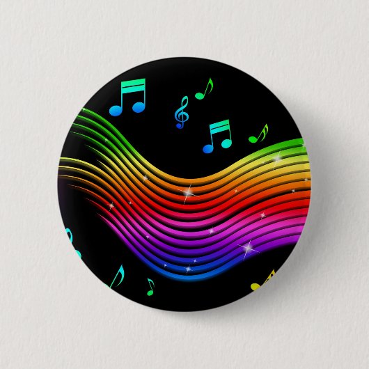Knop Illustratie muziek Ronde Button 5,7 Cm (Voorkant)