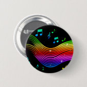 Knop Illustratie muziek Ronde Button 5,7 Cm (Voorkant /achterkant)