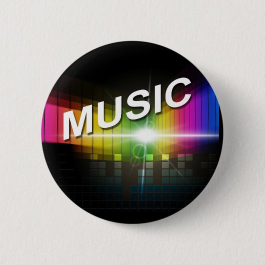 Knop Illustratie muziek Ronde Button 5,7 Cm (Voorkant)