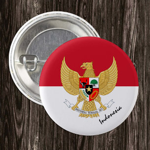 Knop Indonesië, patriottische Indonesische vlag Ronde Button 3,2 Cm