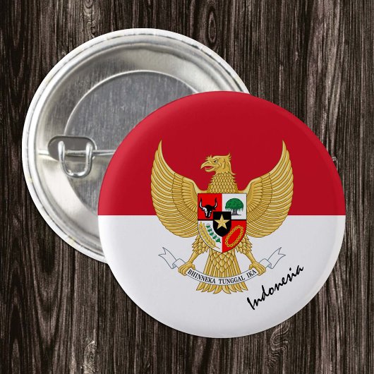 Knop Indonesië, patriottische Indonesische vlag Ronde Button 3,2 Cm
