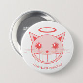 Knop Innocent Cat Ronde Button 7,6 Cm (Voorkant /achterkant)