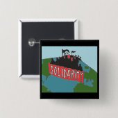 knop Internationale solidariteit Vierkante Button 5,1 Cm (Voorkant /achterkant)