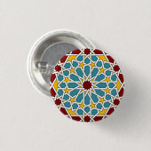 Knop Islamitisch geometrisch patroon Ronde Button 3,2 Cm (Voorkant /achterkant)