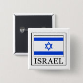 knop Israël Vierkante Button 5,1 Cm (Voorkant /achterkant)