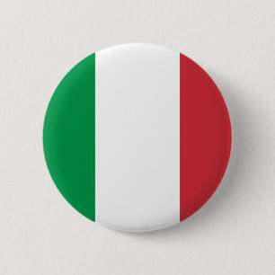 Knop Italiaanse vlag Ronde Button 5,7 Cm