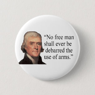 Knop Jefferson Quote Ronde Button 5,7 Cm