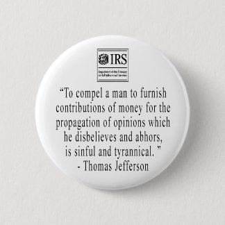 Knop Jefferson Quote Ronde Button 5,7 Cm
