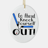 Knop jezelf uit Nummers Keramisch Ornament (Rechts)