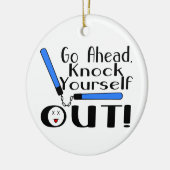 Knop jezelf uit Nummers Keramisch Ornament (Links)