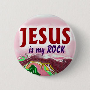Knop-Jezus is mijn steen Ronde Button 5,7 Cm