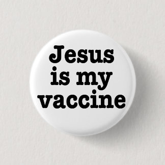 Knop Jezus is mijn vaccin Ronde Button 3,2 Cm