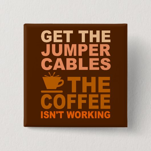 Knop Jumper Cables Vierkante Button 5,1 Cm (Voorkant)