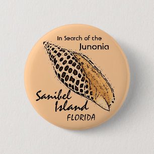 Knop Junonia shell Sanibel Island humor Ronde Button 5,7 Cm