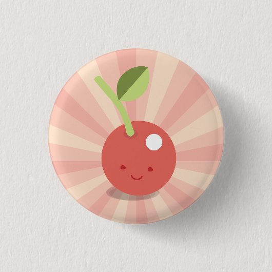 Knop Kawaii Cherry Ronde Button 3,2 Cm (Voorkant)