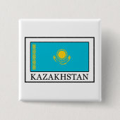 Knop Kazachstan Vierkante Button 5,1 Cm (Voorkant)