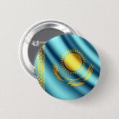 Knop Kazachstan-wasvlag Ronde Button 5,7 Cm (Voorkant /achterkant)