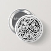 knop Keltische vogels Ronde Button 5,7 Cm (Voorkant /achterkant)