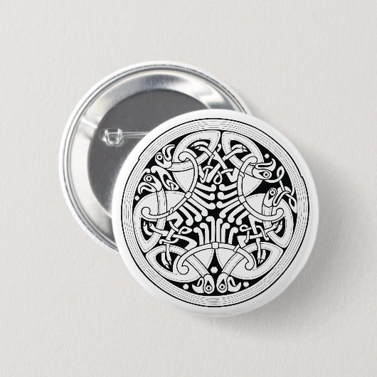 knop Keltische vogels Ronde Button 5,7 Cm (Voorkant /achterkant)
