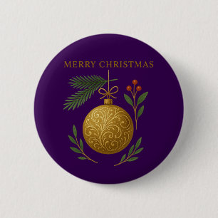 Knop - Kerstmis Decor Ontwerp Ronde Button 5,7 Cm