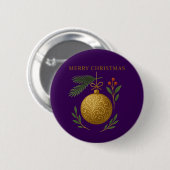 Knop - Kerstmis Decor Ontwerp Ronde Button 5,7 Cm (Voorkant /achterkant)