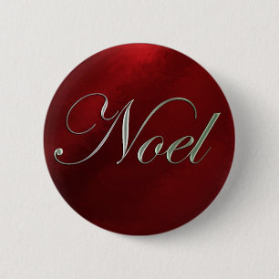 Knop Kerstmis noel Ronde Button 5,7 Cm