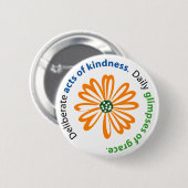 Knop Kindness en Grace Ronde Button 5,7 Cm (Voorkant /achterkant)