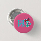 Knop Koele katten Ronde Button 3,2 Cm (Voorkant /achterkant)