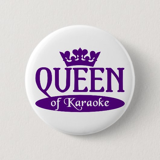 Knop Koningin Karaoke Ronde Button 5,7 Cm (Voorkant)
