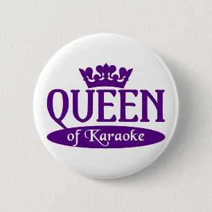 Knop Koningin Karaoke Ronde Button 5,7 Cm