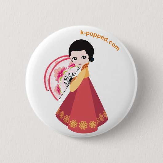 Knop Koreaanse danser Ronde Button 5,7 Cm (Voorkant)