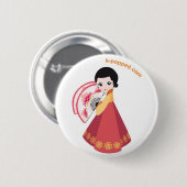 Knop Koreaanse danser Ronde Button 5,7 Cm (Voorkant /achterkant)