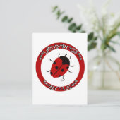 Knop Ladybug Briefkaart (Staand voorkant)
