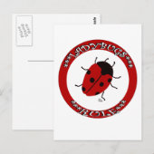 Knop Ladybug Briefkaart (Voorkant / Achterkant)