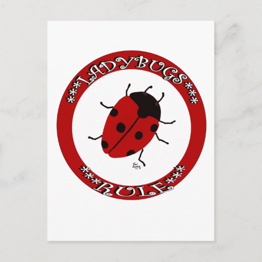 Knop Ladybug Briefkaart (Voorkant)