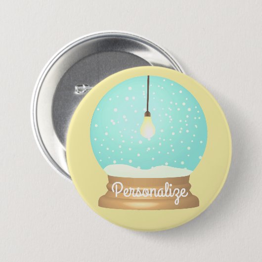 Knop Lichtgloeilamp wereldbol Ronde Button 7,6 Cm (Voorkant /achterkant)