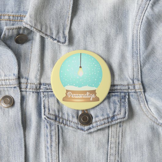 Knop Lichtgloeilamp wereldbol Ronde Button 7,6 Cm (In situ)