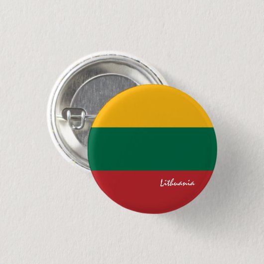 Knop Litouwen, patriottische Litouwse vlag Ronde Button 3,2 Cm (Voorkant /achterkant)