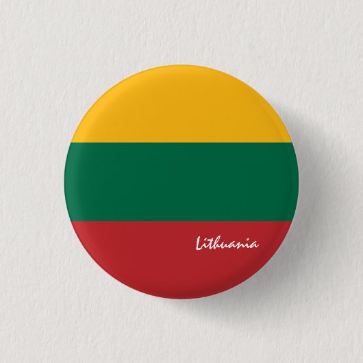 Knop Litouwen, patriottische Litouwse vlag Ronde Button 3,2 Cm (Voorkant)