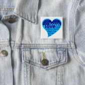 Knop Love Heart Vierkante Button 5,1 Cm (In situ)
