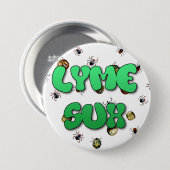 Knop Lyme Ziekte SuxTeken Ronde Button 7,6 Cm (Voorkant /achterkant)