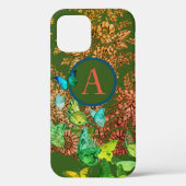 KNOP MAAT NAUWKEURIG INITIAAL GROEN ANTIEK LACE Case-Mate iPhone CASE (Achterkant)