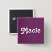 Knop Macie Vierkante Button 5,1 Cm (Voorkant /achterkant)