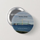 knop Mackinac Bridge Mackinaw City Ronde Button 5,7 Cm (Voorkant /achterkant)