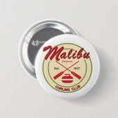 Knop Malibu Curling Club Ronde Button 5,7 Cm (Voorkant /achterkant)